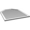 Ekena Millwork Octagonal Top Surface Mount PVC Gable Vent w/ 2"W x 1-1/2"P Brickmould Frame, 32"W x 40"H GVPOT32X4002SF - alternate 2